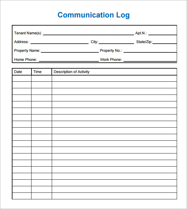free-8-communication-log-samples-in-pdf-ms-word-communication-log
